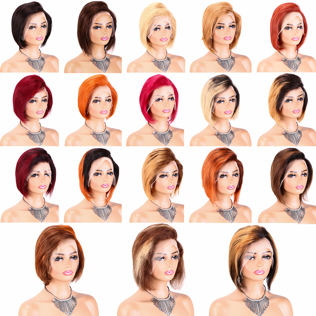 Pixie Wigs 13×4Lace - Short and playful, light and breathable, real human hair, multiple colors available