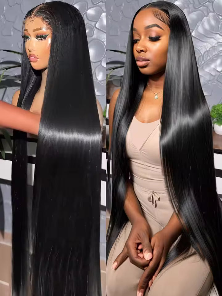 "13*4lacewigVibrant Rainbow Synthetic Wigs – Long Curly/Straight Colorful Hair Wigs for Women & Cosplay | Heat Resistant & Natural Look"