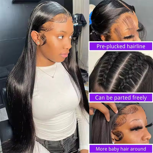 "13*4lacewigVibrant Rainbow Synthetic Wigs – Long Curly/Straight Colorful Hair Wigs for Women & Cosplay | Heat Resistant & Natural Look"