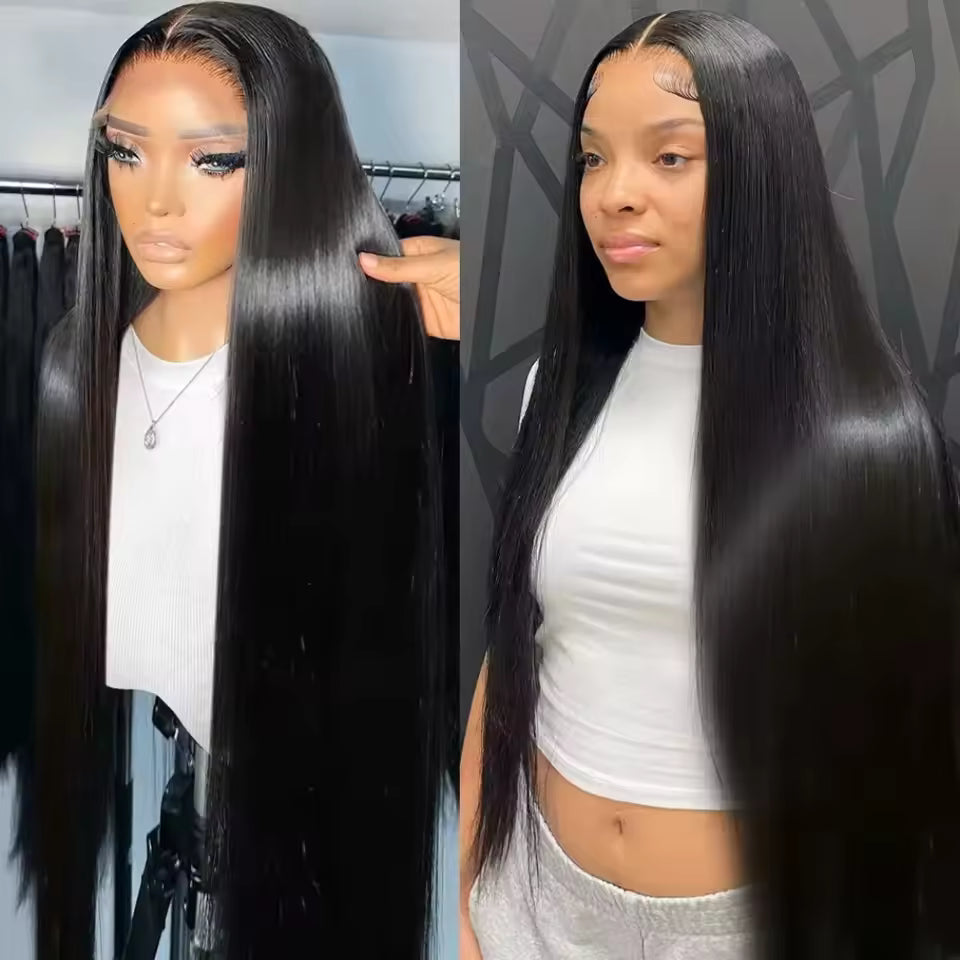 Bone Straight Wigs Glueless Wigs Human Hair Ready To Wear Wig 13X4 Pre Plucked Pre Cut Wig  Brazilian 100% Closure Wig