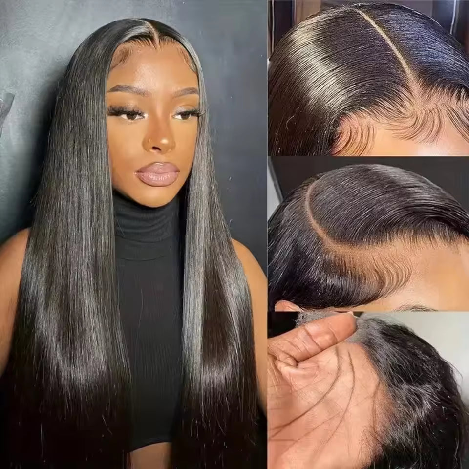 Bone Straight Wigs Glueless Wigs Human Hair Ready To Wear Wig 13X4 Pre Plucked Pre Cut Wig  Brazilian 100% Closure Wig