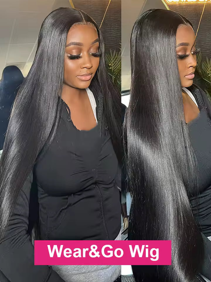 Bone Straight Wigs Glueless Wigs Human Hair Ready To Wear Wig 13X4 Pre Plucked Pre Cut Wig  Brazilian 100% Closure Wig